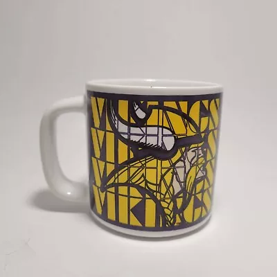 Minnesota Vikings NFL  Coffee Mug Cup Stained Glass Looking 1996 • $9