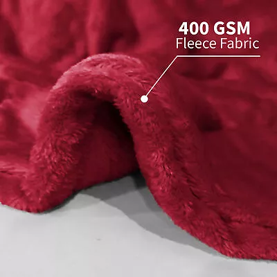 Reversible Large Faux Fur Fleece Throw Super Soft Light Weight Sofa Bed Blanket • $20.99