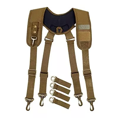 Men's Heavy Duty Tool Belt Suspenders Adjustable Harness With Loop Clips • $31.86