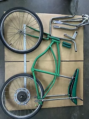 Vintage Bike Looks Like Sting-Ray Green Banana Seat & Sissy Bar • $200