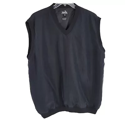 Ashworth 2XL Black Sleeveless V Neck Wind Resistant Golf Vest • $9.18