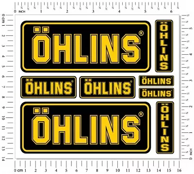 Ohlins Fork Shock Stickers Set Aprilia Ducati Kawasaki Graphics Laminated Decals • £7.99