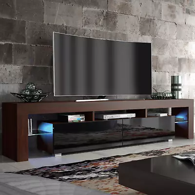 TV Unit 200cm Sideboard Cabinet Cupboard TV Stand Living Room High Gloss Doors • £179.99