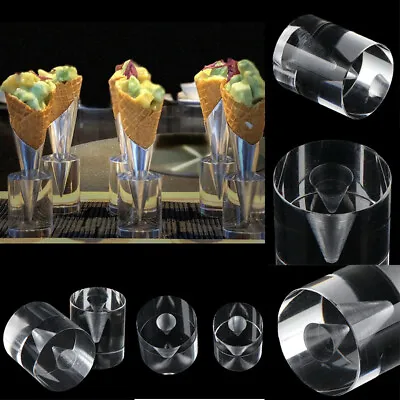 Acrylic Holder Ice Cream Crispy Sweet Tube Shelf Cone Display Candy Holder Stand • £3.91