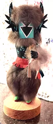 Kachina Doll Crown Mother Spirit Navajo Rabbit Fur Removable Mask Signed READ • £47.17