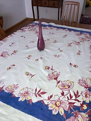 Vintage 50s  Spring Tablecloth 49 X 50 • $21.99