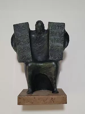 Giuseppe Macri Moses And The Ten Commandments 1969 MCM 11  Sculpture On Base  • $149.95