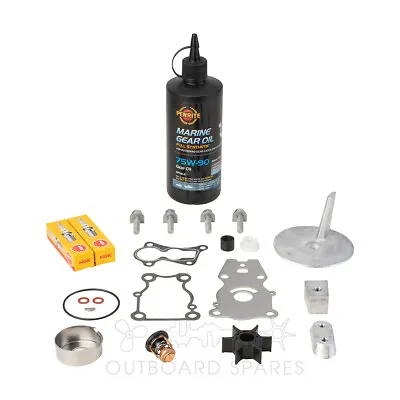 Yamaha Annual Service Kit With Anodes & Oil For 40hp 2 Stroke 1998-2019 Outboard • $194.57