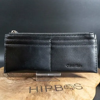 Calvin Klein Card Wallet Long Card Holder Wallet Black • £25