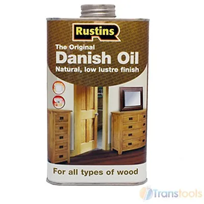 Rustins Danish Oil 2.5L Natural Tung Lustre Finish Craft Worktops Joinery Hobby  • £37.98