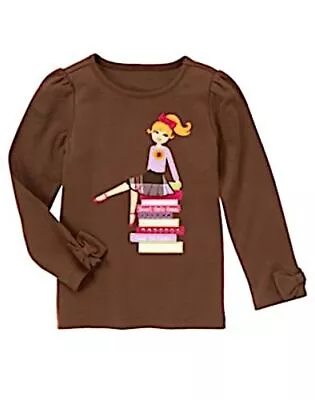 Nwt Gymboree Sunflower Smiles Brown Smart Girl's Guide Long Sleeve Shirt Size 10 • $20