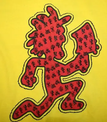 Band T-Shirt VTG 90s 00s Hatchetman Insane Clown Posse Yellow Anvil Shirt XS/S • $99.77