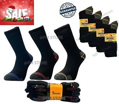 1-20 Mens Ultimate Work Boot Thick Socks 6-11 Cushion Reinforced Steel Heel Toe • £6.45