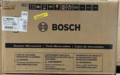 NIB Bosch 800 Series 30  950W Touch Control 1.2 Cu.ft Microwave Drawer HMD8053UC • $1800