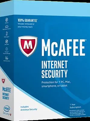 McAfee Internet Security 2023 Ten Devices (PC/Mac/Android/iOS) 12 Month • $9.64