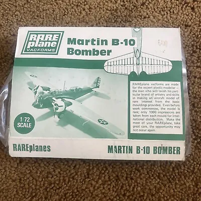 Rare Plane Martin B-10 Bomber 1/72 Vacuform Kit • $12