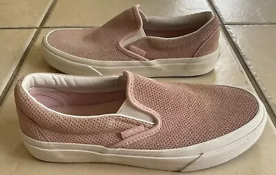 Womens Pink Vans Off The Wall Slip On Sneaker Size US6 22.5CM • $30