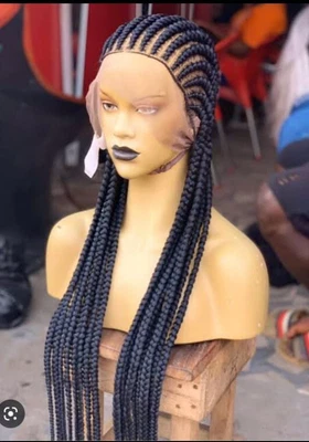£80 • Buy Braided Wigs For Women, Knotless Braided Wig With Full Lace