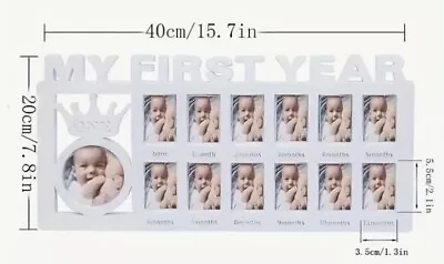 My First Year Photo Frame Baby'S First Year Frame Infant Baby Picture Frame • £6.99