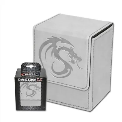 BCW White Deck Case LX Gaming Card Leatherette Magic The Gathering Storage Box • $11.99
