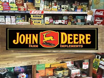 JOHN DEERE Farming Sticker Sign 100cm  Vintage Retro Garage Bar Decor Man Cave • $45