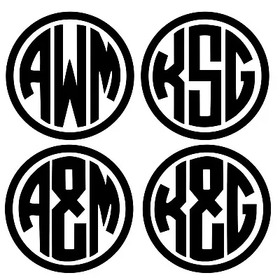 Monogram Initial Vinyl Decal Car Truck Window Wall Mirror • $3.98