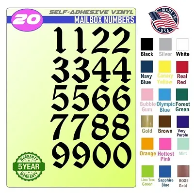 20 MailboxCar Doors ToolboxLockersWindow Decal Sticker Numbers  CANTERBURY • $3.99