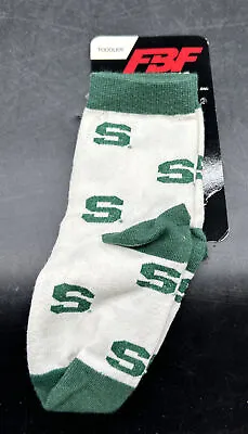 1 Pair Michigan State University Spartans Socks Size Toddler 3-8 • $10.99