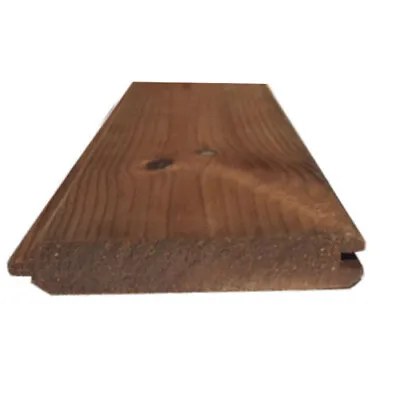 Brown Treated Double V Cladding T&G 25mm X 125mm X 2.25m - Multi-Buy Packs • £69