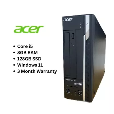 Acer Veriton X6650G Desktop PC (Core I5/8GB RAM/128GB SSD/Windows 11) • $290