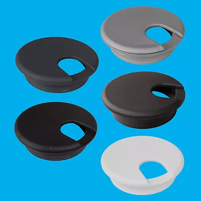 £5.99 • Buy 2x 65mm Computer Desk Table Grommet Cable Tidy Outlet Wire Hole Surface Cover