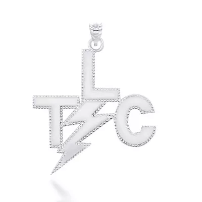 Silver TLC Thunder Bolt Tender Loving Care Beaded Lightning Elvis Style Pendant • $29.99