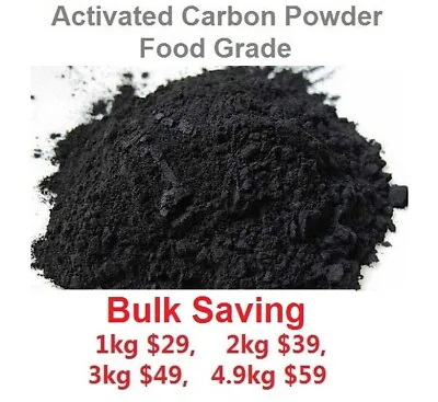 Activated Charcoal BULK 1 To 4.9kg Carbon PowderTeeth ToothWhitening Toothpaste  • $14.79