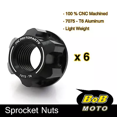 BLACK CNC M10 Rear Sprocket Nuts For Kawasaki W800 11-19 18 17 16 15 14 13 12 • $42.53