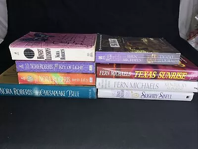 Lot Of 8 Romance Novels Nora Roberts Fern Michaels Mary Balogh 4 HB 4 PB • $6