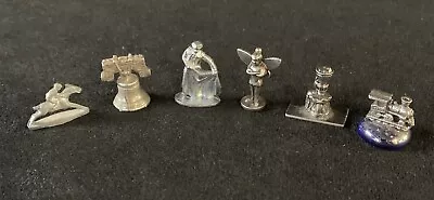 Vintage Lot Of 6 Miniature Metal/Pewter Figures. Tinkerbell Liberty Bell Train • $11.99