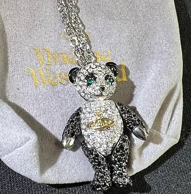 Rare~vivienne Westwood Nana Bling Panda Bear Necklace Pendant • $107