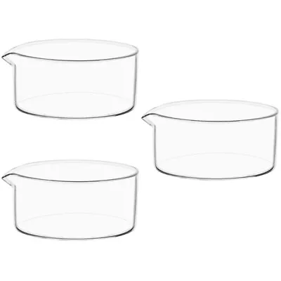  Set Of 3 Laboratory Evaporating Bowl Glass Crystallization Dish Glassware • £45.18