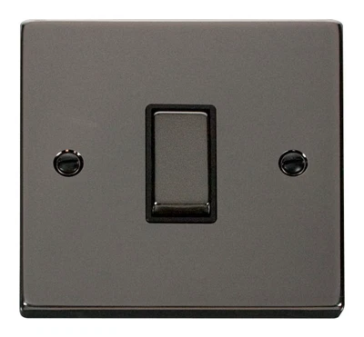 £12 • Buy Click Deco Black Nickel 1 Gang 2 Way Switch VPBN411BK