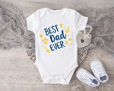 Personalised Baby Grow 97 Best Dad Ever Fathers Day - Baby Vest Novelty Gift • £7
