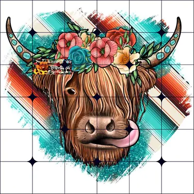 Sublimation Print Western Highland Cow Ready To Press Heat Transfer • $2