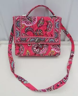 Vera Bradley Julia Hand Bag Color Me Coral Long Strap Handled Purse Turnlock NWT • $34.99