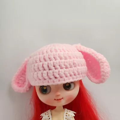 1x Hat For Middle Blythe Doll Hand Crochet - Pink • $14.99