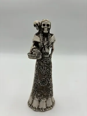 Santa Muerte Statue With Child Skeleton La Catrina- Day Of The Dead Resin • $39.99
