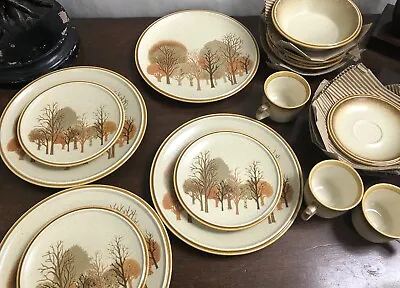 Vintage Mikasa Stylekraft Earthenware Set Japan Walnut Grove C0905 18 Pieces • $235