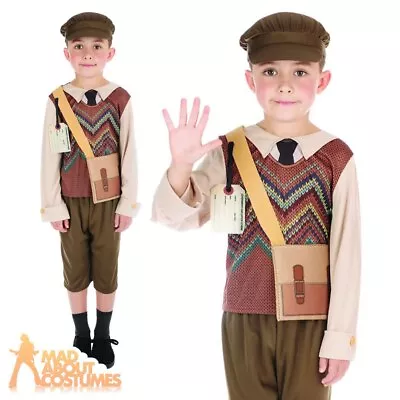 £15.49 • Buy Kids WW2 Wartime Schoolboy Costume Book Week Day Child Fancy Dress Outfit 