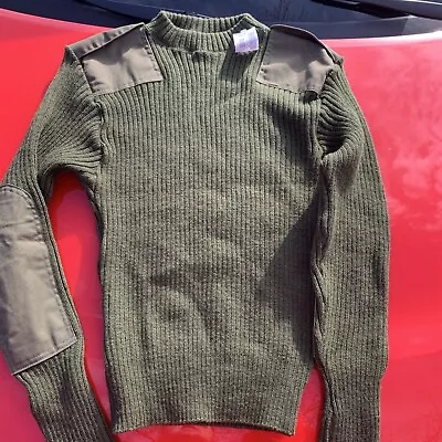 NWT DSCP Valor Collection Men 36 US Military Sweater Men 100% Wool Army Green • $29.95