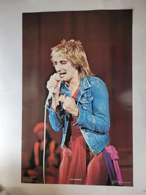 $29.99 • Buy Rod Stewart On Stage Poster 1978 Rock Music Concert Vintage Original 1978 RARE