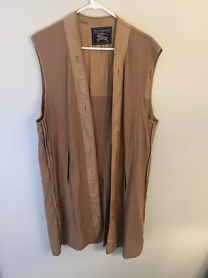 Vintage Burberry Wool Camel Hair Lining Tan Unisex Medium Large Xl Vest • $35