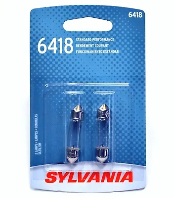 Sylvania Basic 6418 36mm 5W Two Bulbs License Plate Light Replacement Stock Lamp • $9.74